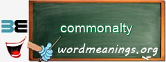 WordMeaning blackboard for commonalty